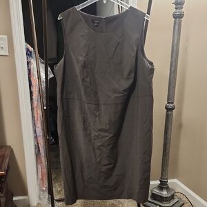 Talbots Grayish Sleeveless Midi Dress